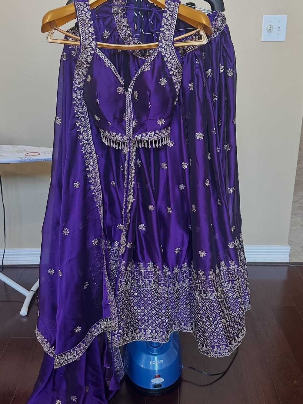 Purple Embellished Lehenga Set